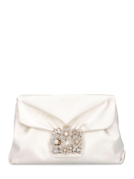 RV Bouquet drape satin clutch