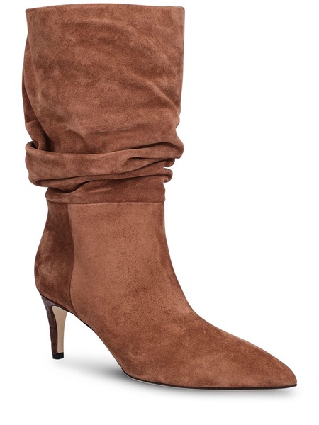 60mm Suede slouchy boots