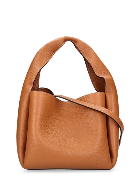 Leather bucket bag