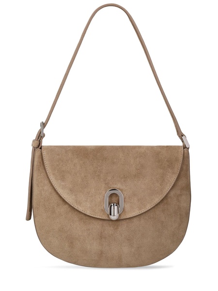 The Small Tondo suede hobo bag