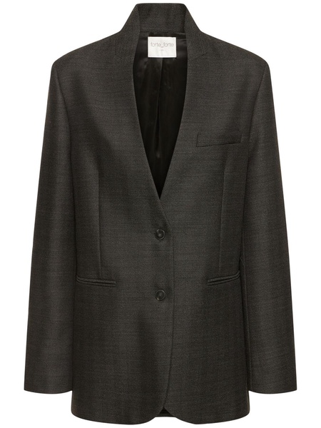 Wool herringbone sartorial blazer