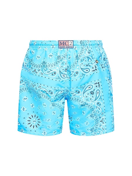 Bandana print tech swim shorts