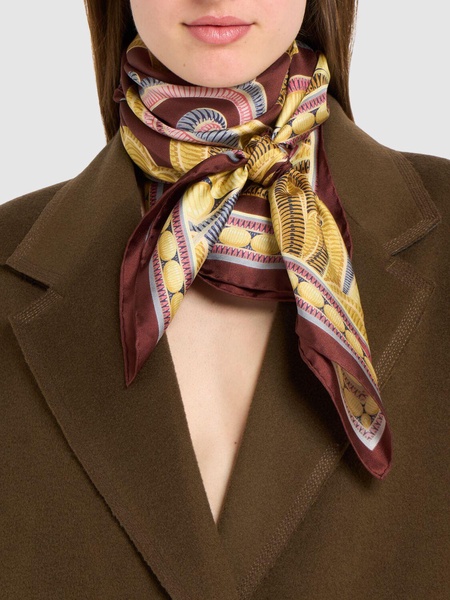 Norma printed silk scarf