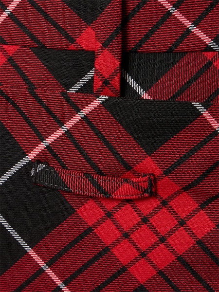 Tartan pants w/ long skirt panel