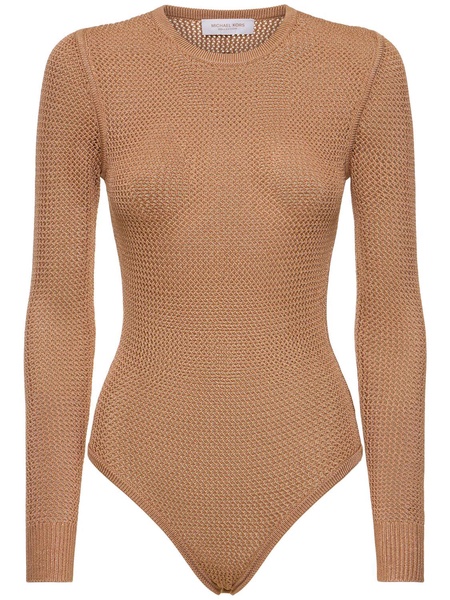 Long sleeve stretch viscose bodysuit