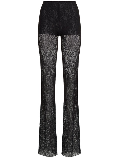 Stretch lace straight pants