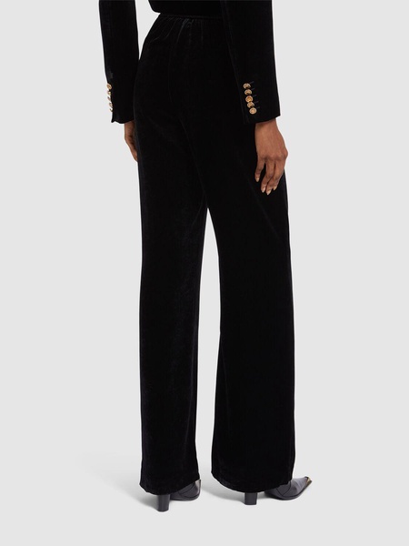 Velvet straight pants