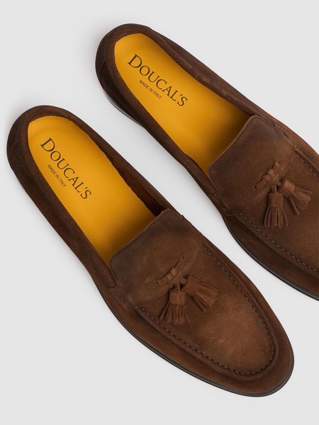 Tassel suede loafers