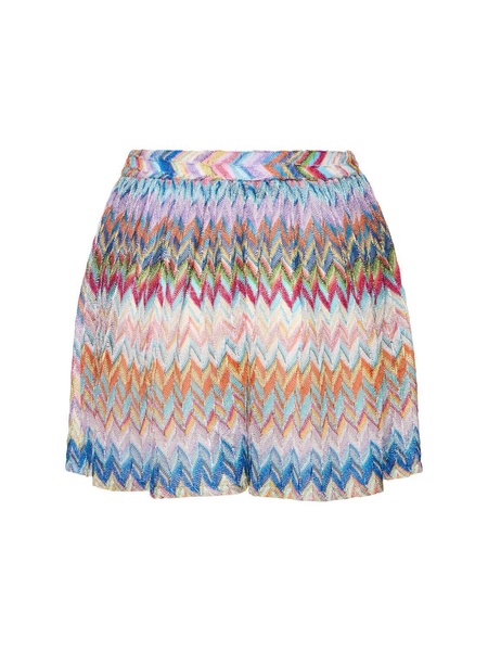 Lurex zigzag shorts