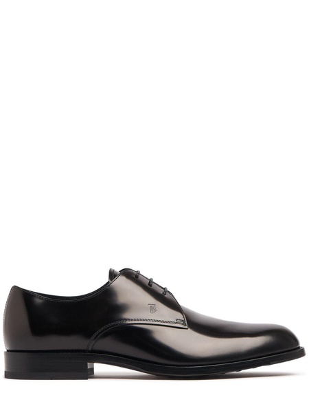 Leather derby lace-up shoes