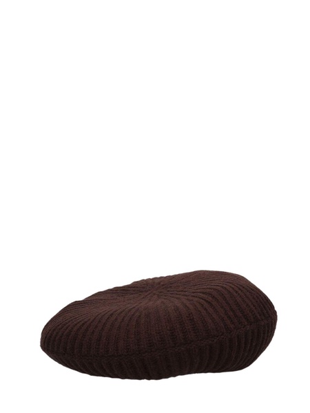 Structured wool blend ribbed beret