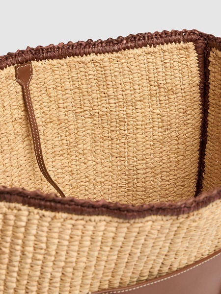 Large Capri raffia effect tote bag