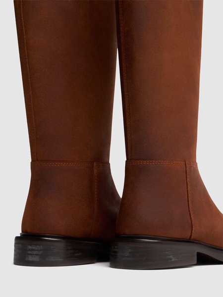 20mm Anella waxed leather tall boots