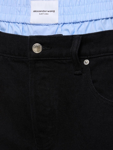 Balloon high rise jeans w/boxers