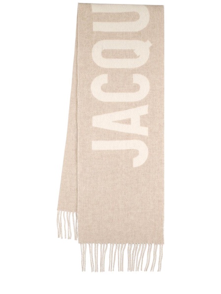 L'Echarpe logo wool scarf