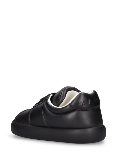 Chunky soft leather low top sneakers