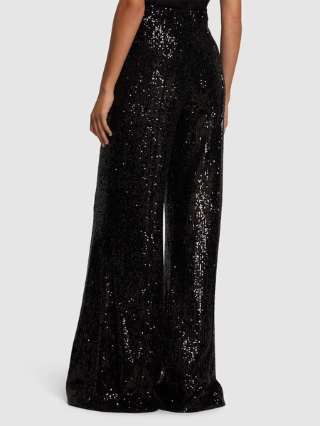 Sequined flared pants