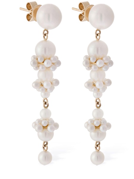 14kt & Pearl Tulip Perle earrings