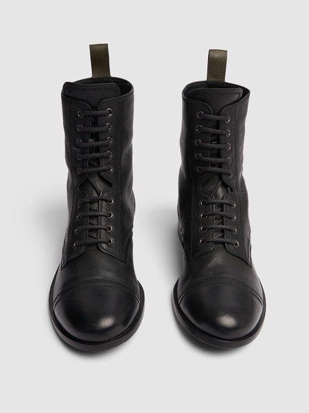 Adrien Brody lace-up leather ankle boots