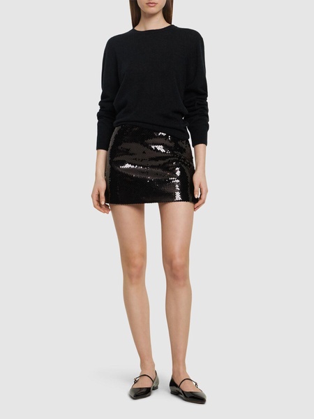 Quattro sequined mini skirt