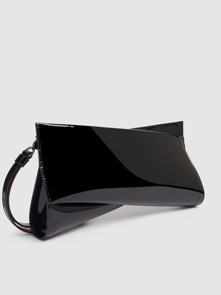 Loubitwist patent leather clutch