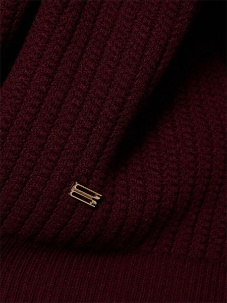 Shawl-neck wool sweater