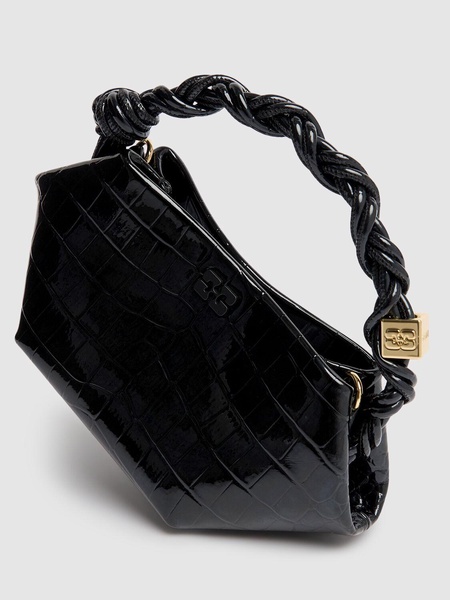 Mini Bou croc embossed leather bag