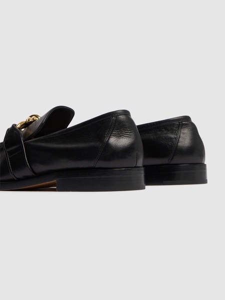 Astaire crinkled leather loafers