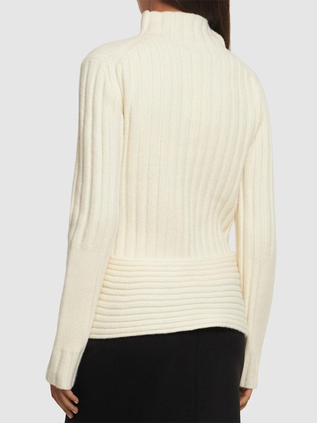 Haven wool blend rib knit sweater