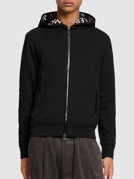 Logo zip-up cotton sweatshirt