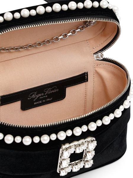 Micro Vanity embellished top handle bag