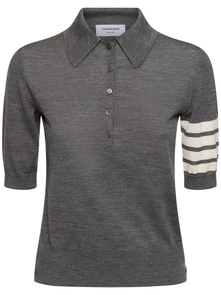 Relaxed fit wool polo