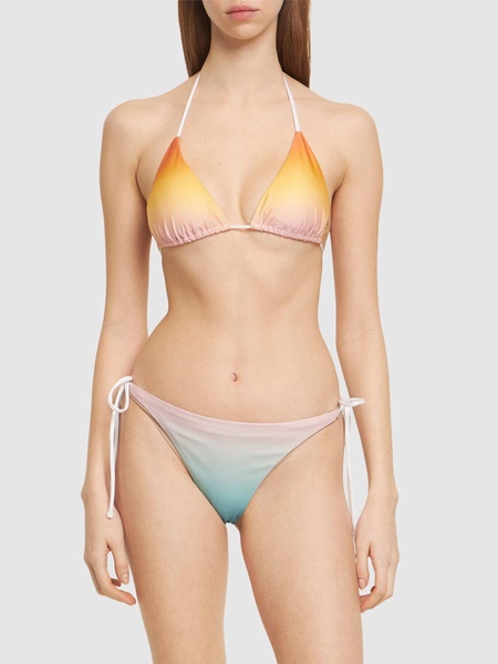 Faded triangle bikini top