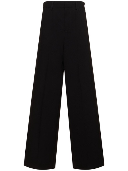 Light tech crepe wide pants