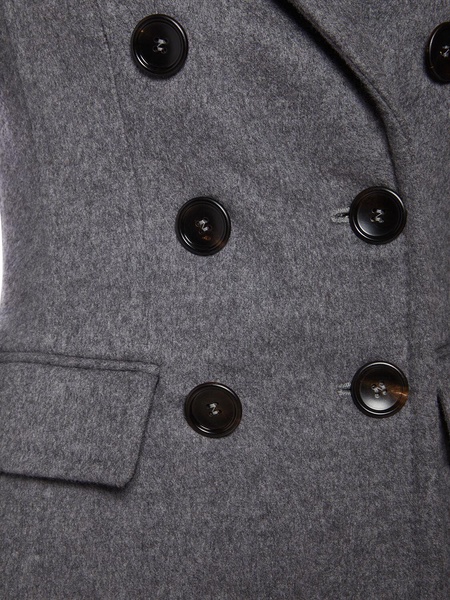 Wool blend military coat