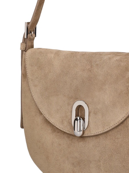 The Small Tondo suede hobo bag