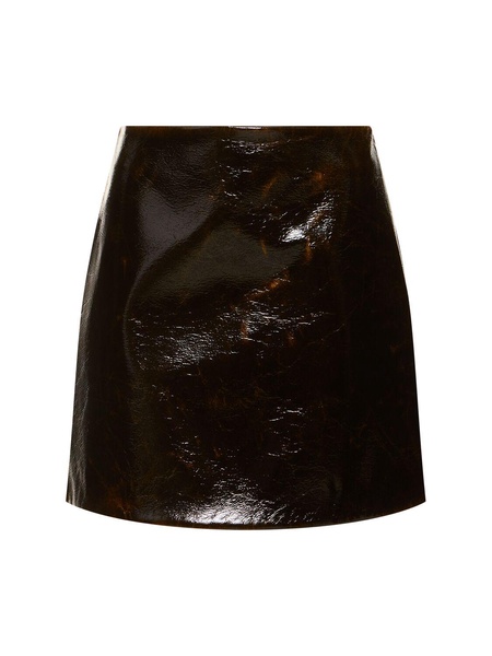 Beta coated wool mini skirt