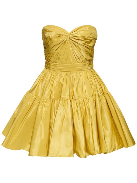 Strapless taffeta mini dress