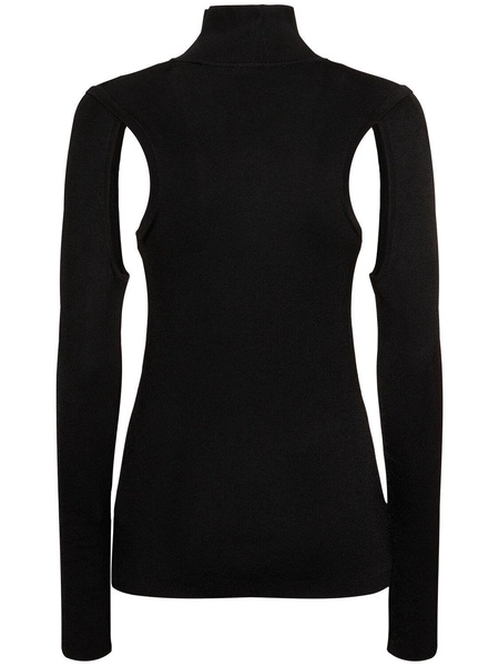 Viscose knit turtleneck