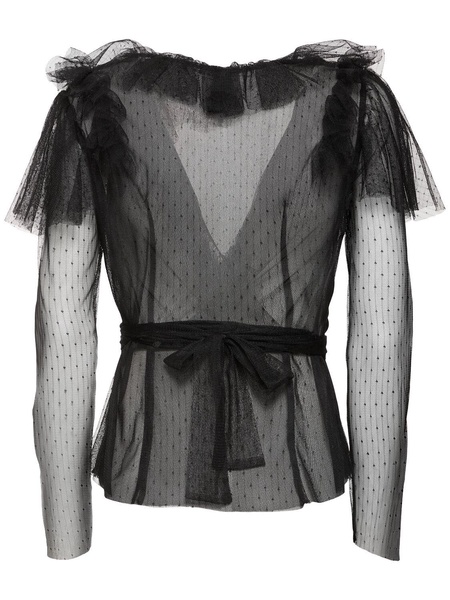 Ruffled tulle shirt