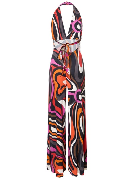 Marmo printed jersey halter jumpsuit