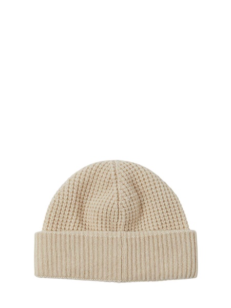 Logo detail wool & cashmere beanie