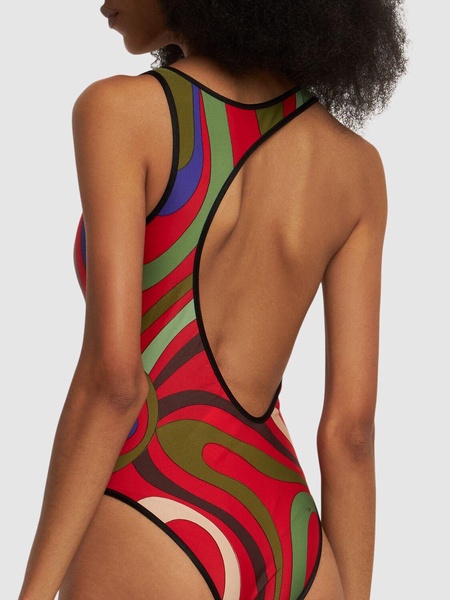 Marmo print onepiece swimsuit