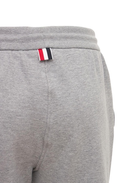 Intarsia stripes cotton sweatpants