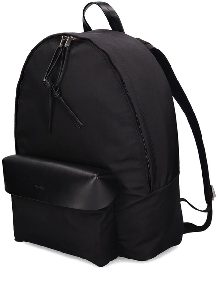 Nylon & leather backpack