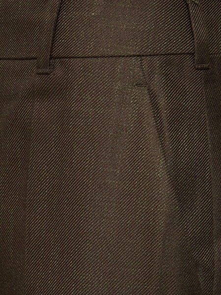 Flared viscose twill pants