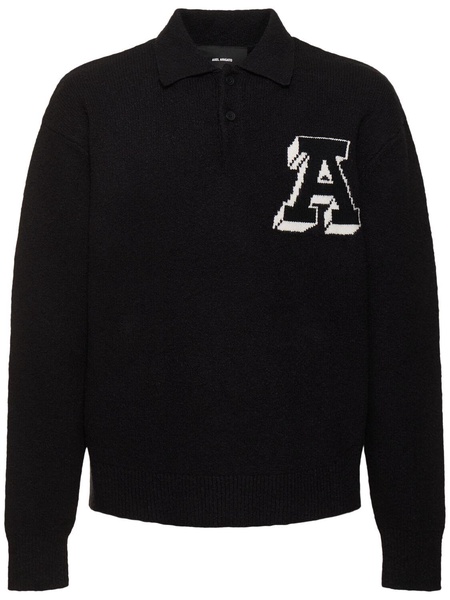 Team cotton blend polo sweater