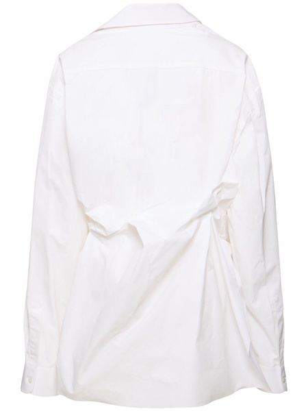 Crinkled cotton poplin shirt