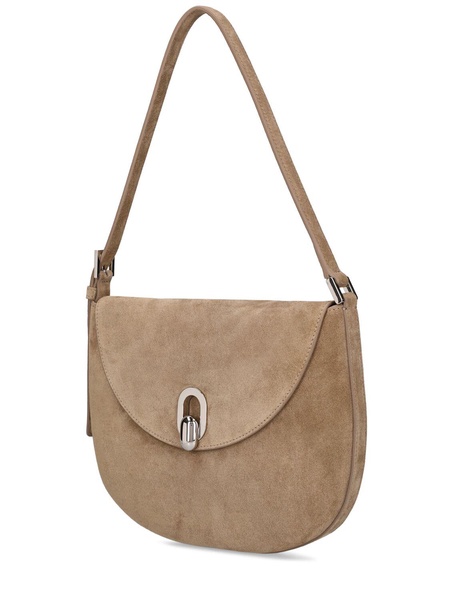 The Small Tondo suede hobo bag