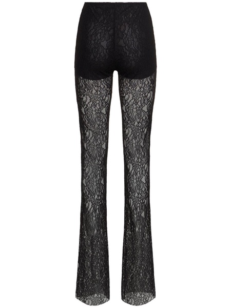 Stretch lace straight pants